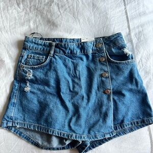 Zara Light Blue Denim Skirt